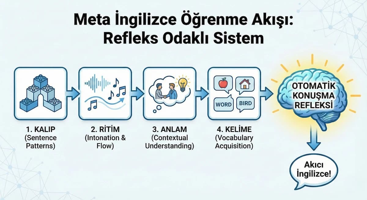 38 günde İngilizce konuşma refleksi Meta İngilizce ile konuşma refleksi kazanma
